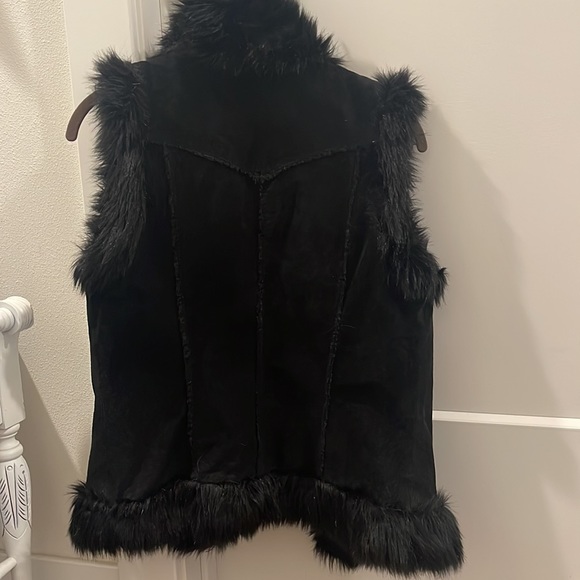 Express faux fur vest black small - Picture 2 of 4